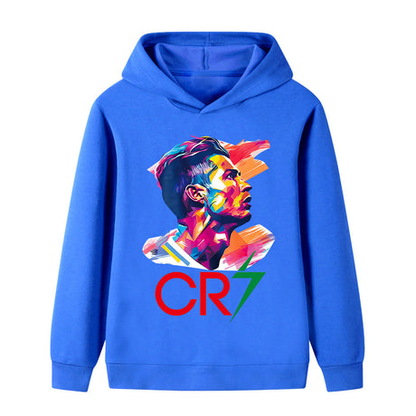 Cristiano Ronaldo Fotbolls Hoodie för Barn - Mjuk Footballdinho