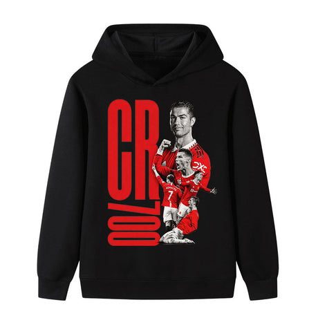Cristiano Ronaldo Fotbolls Hoodie för Barn - Manchester United Footballdinho
