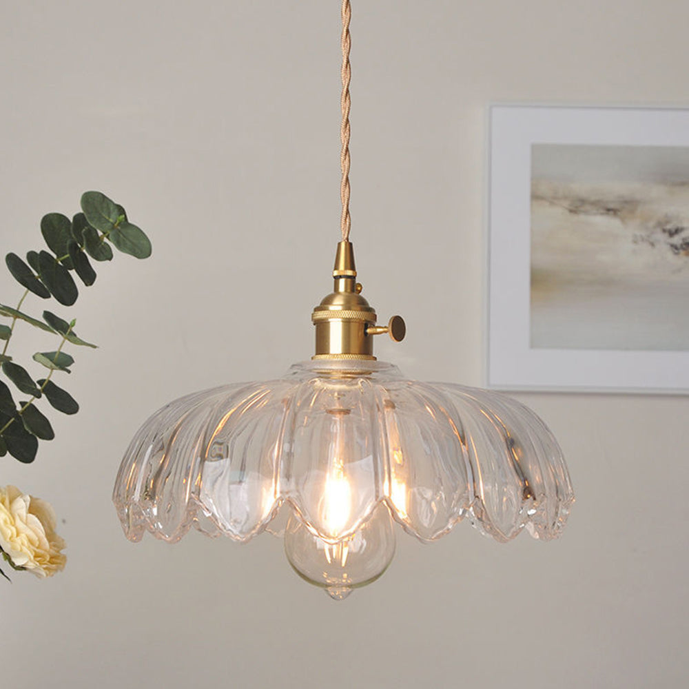 Pendellampa Vintage Glas Hängande Lampa Carvallo