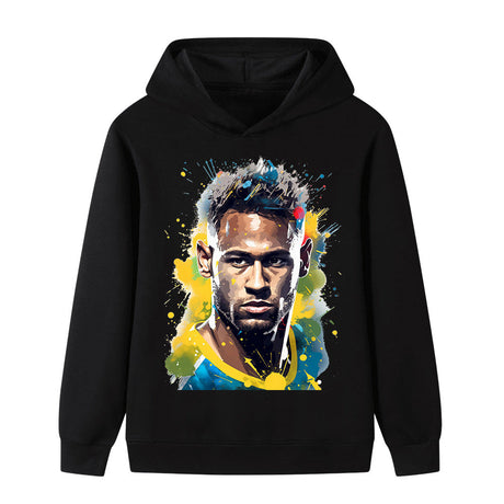 Neymar Fotbolls Hoodie för Barn Footballdinho