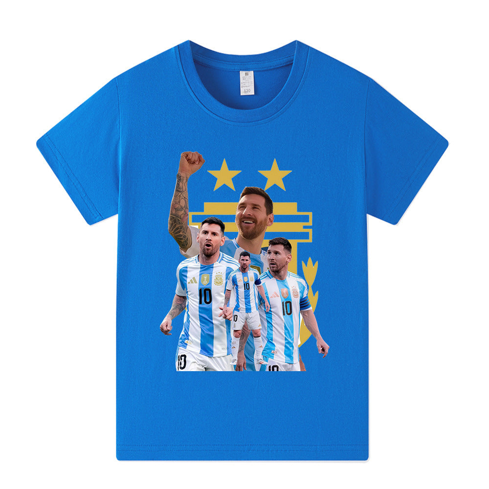 Messi Fotbolls T-shirt för Barn - Argetina Footballdinho