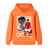 Cristiano Ronaldo Fotbolls Hoodie för Barn - Manchester United - Style Footballdinho