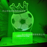 Fotboll 3D Illusion LED-Lampa - Nattlampa - 16 Färger Footballdinho