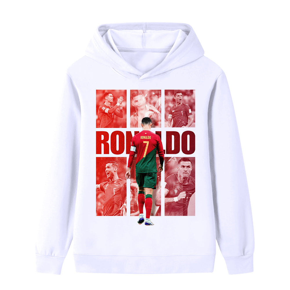 Ronaldo Fotbolls Hoodie för Barn - Portugal - Style Footballdinho