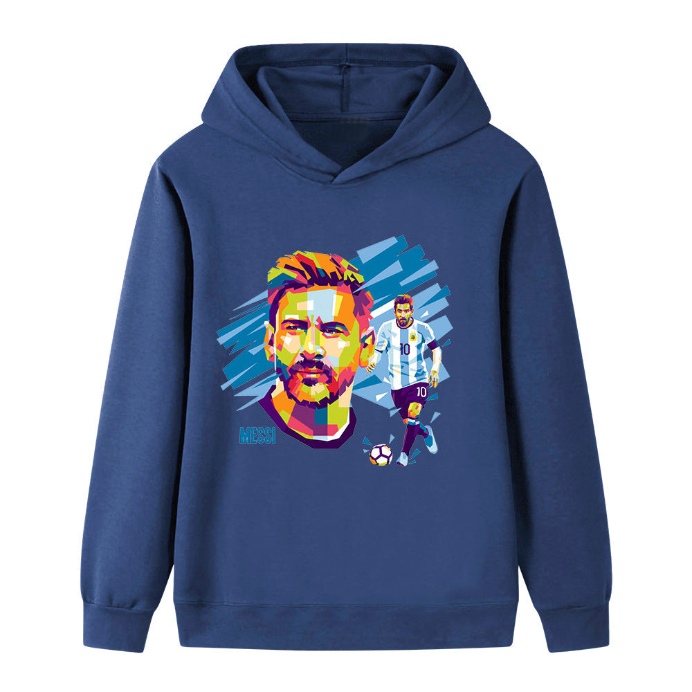 Lionel Messi Fotbolls Hoodie för Barn - Mjuk Footballdinho