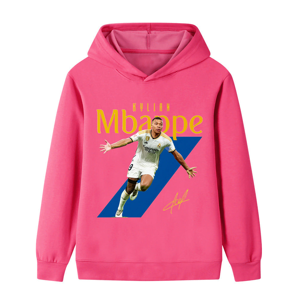 Mbappé Fotbolls Hoodie för Barn Footballdinho