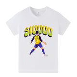 Cristiano Ronaldo Fotbolls T-shirt för Barn - Siuuu Footballdinho