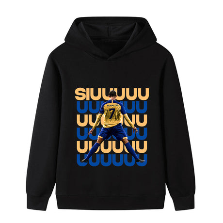 Ronaldo Fotbolls Hoodie för Barn - Siuuu Footballdinho