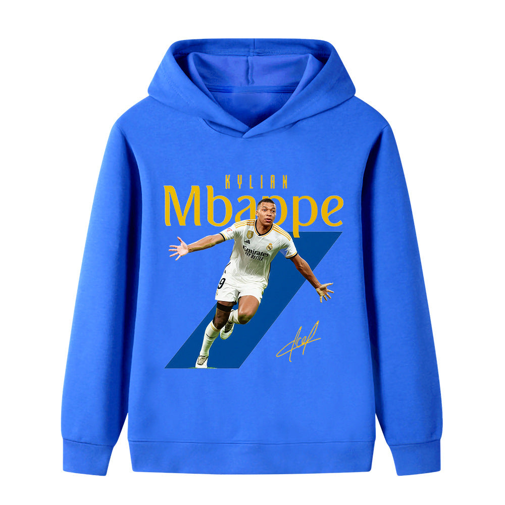 Mbappé Fotbolls Hoodie för Barn Footballdinho