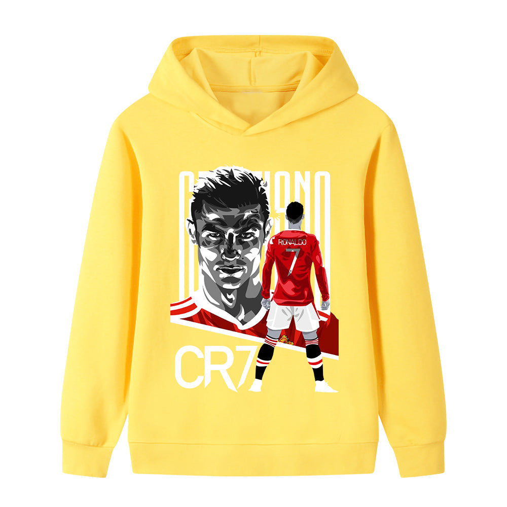 Cristiano Ronaldo Fotbolls Hoodie för Barn - Manchester United - Style Footballdinho