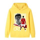 Cristiano Ronaldo Fotbolls Hoodie för Barn - Manchester United - Style Footballdinho