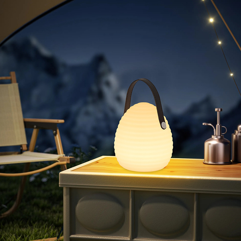 Carvallo Modern LED Utomhuslampa | 16 Färger & Fjärrkontroll | Uppladdningsbar & Vädertålig | Ø16 cm × H20 cm Carvallo