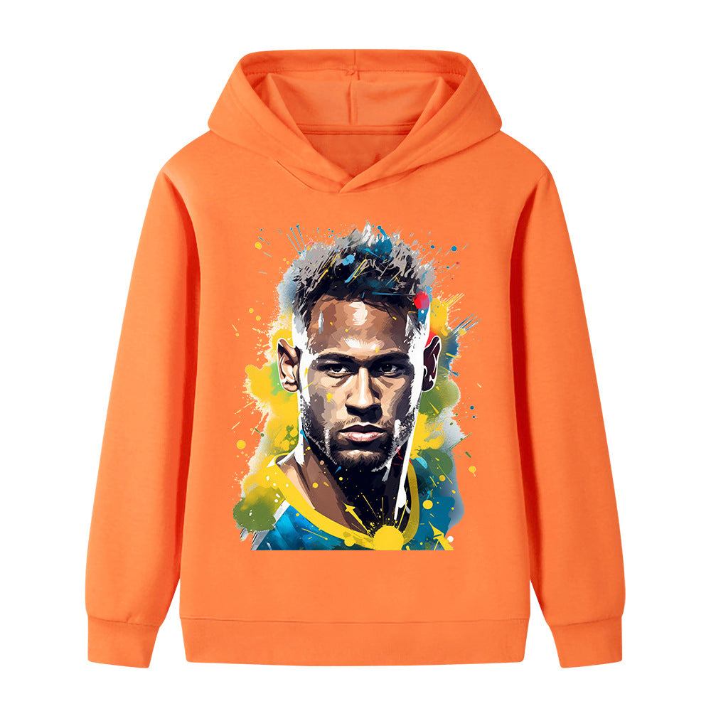 Neymar Fotbolls Hoodie för Barn Footballdinho