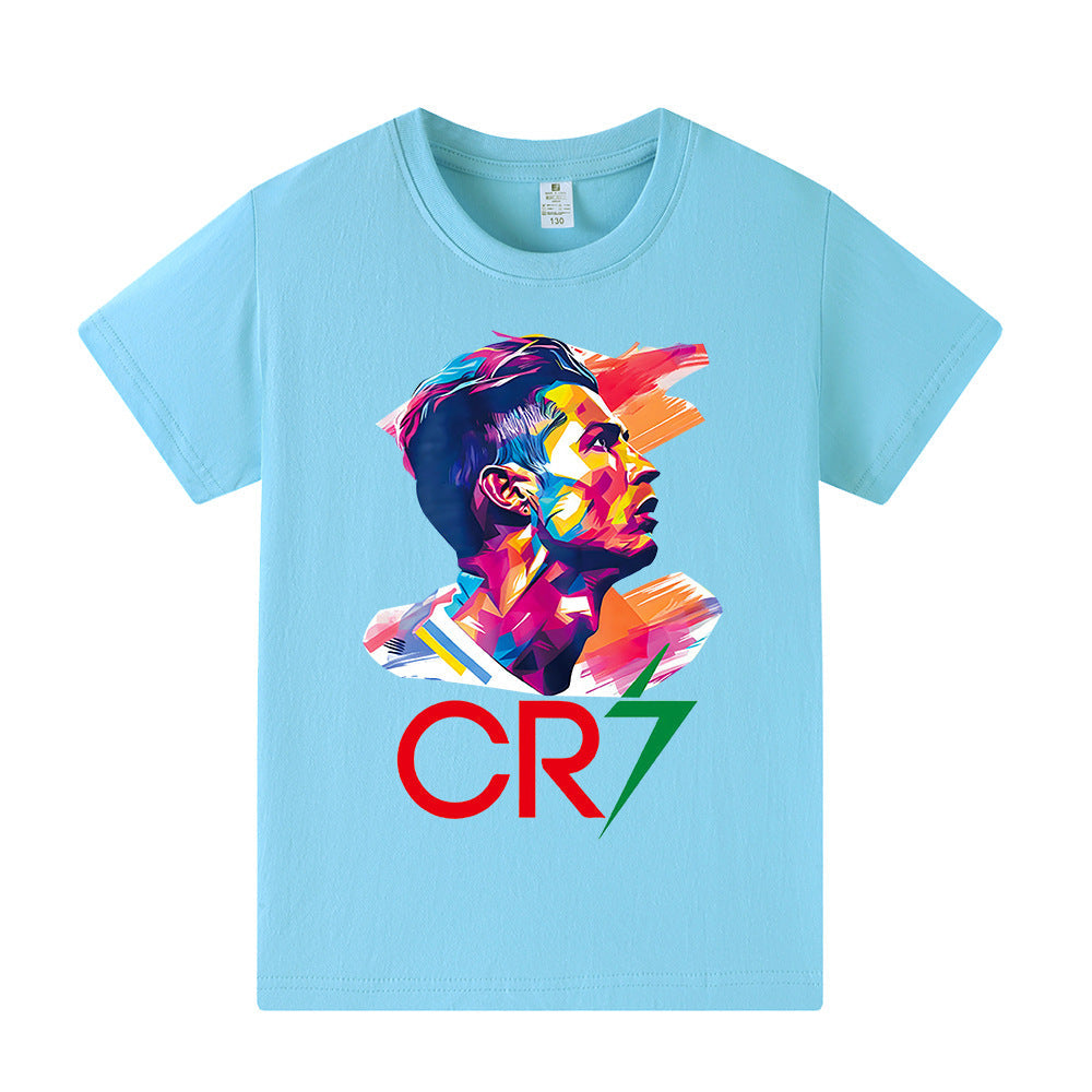 Cristiano Ronaldo Fotbolls T-shirt för Barn - Bekväm Footballdinho