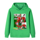 Cristiano Ronaldo Fotbolls Hoodie för Barn - Portugal - Style Footballdinho