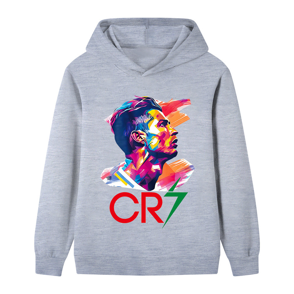 Cristiano Ronaldo Fotbolls Hoodie för Barn - Mjuk Footballdinho