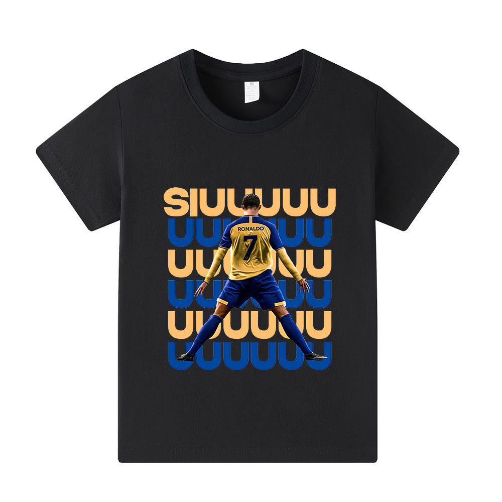 Ronaldo Fotbolls T-shirt för Barn - Siuuu Footballdinho