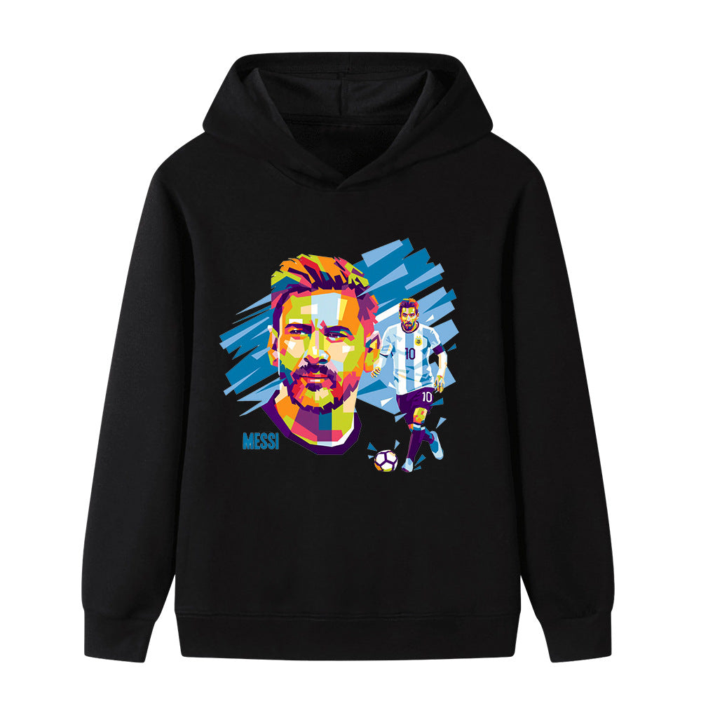 Lionel Messi Fotbolls Hoodie för Barn - Mjuk Footballdinho