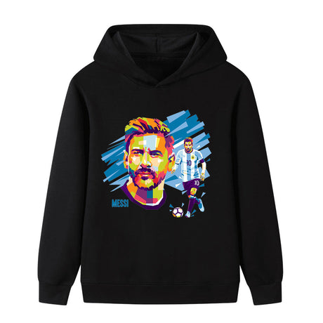 Lionel Messi Fotbolls Hoodie för Barn - Mjuk Footballdinho