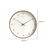 QuietOak - Elegant analog klocka med ljudlös rörelse Carvallo