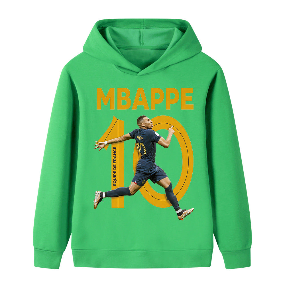 Kylian Mbappé Fotbolls Hoodie för Barn Footballdinho