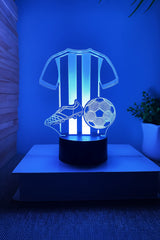 Fotboll 3D Illusion LED-Lampa - Nattlampa - 16 Färger Footballdinho