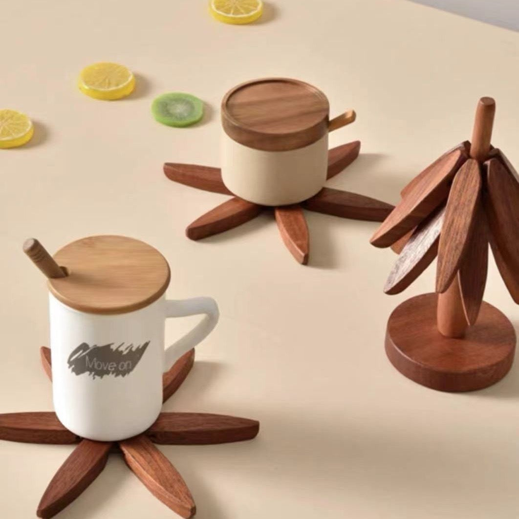 Ädla trälook coasters Carvallo