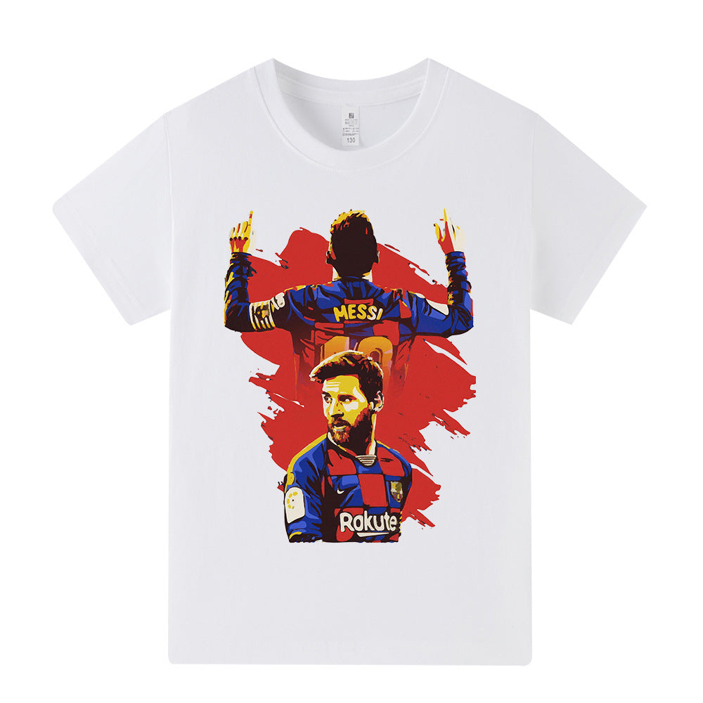 Lionel Messi Fotbolls T-shirt för Barn - Barcelona Footballdinho