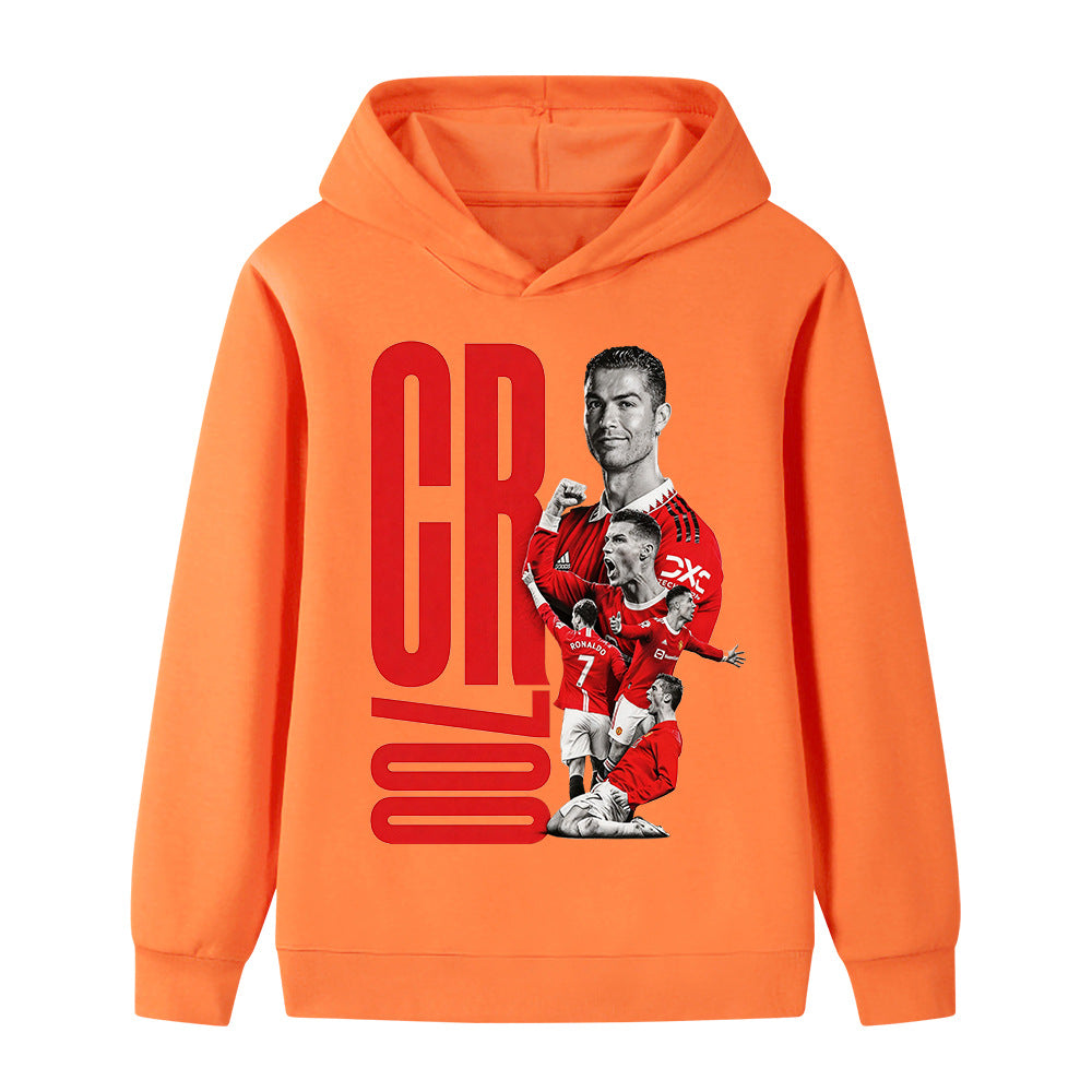 Cristiano Ronaldo Fotbolls Hoodie för Barn - Manchester United Footballdinho