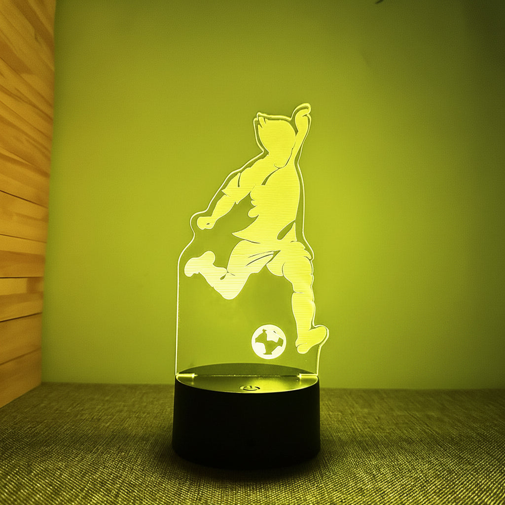 Fotboll 3D Illusion LED-Lampa - Nattlampa - med Fjärrkontroll Footballdinho