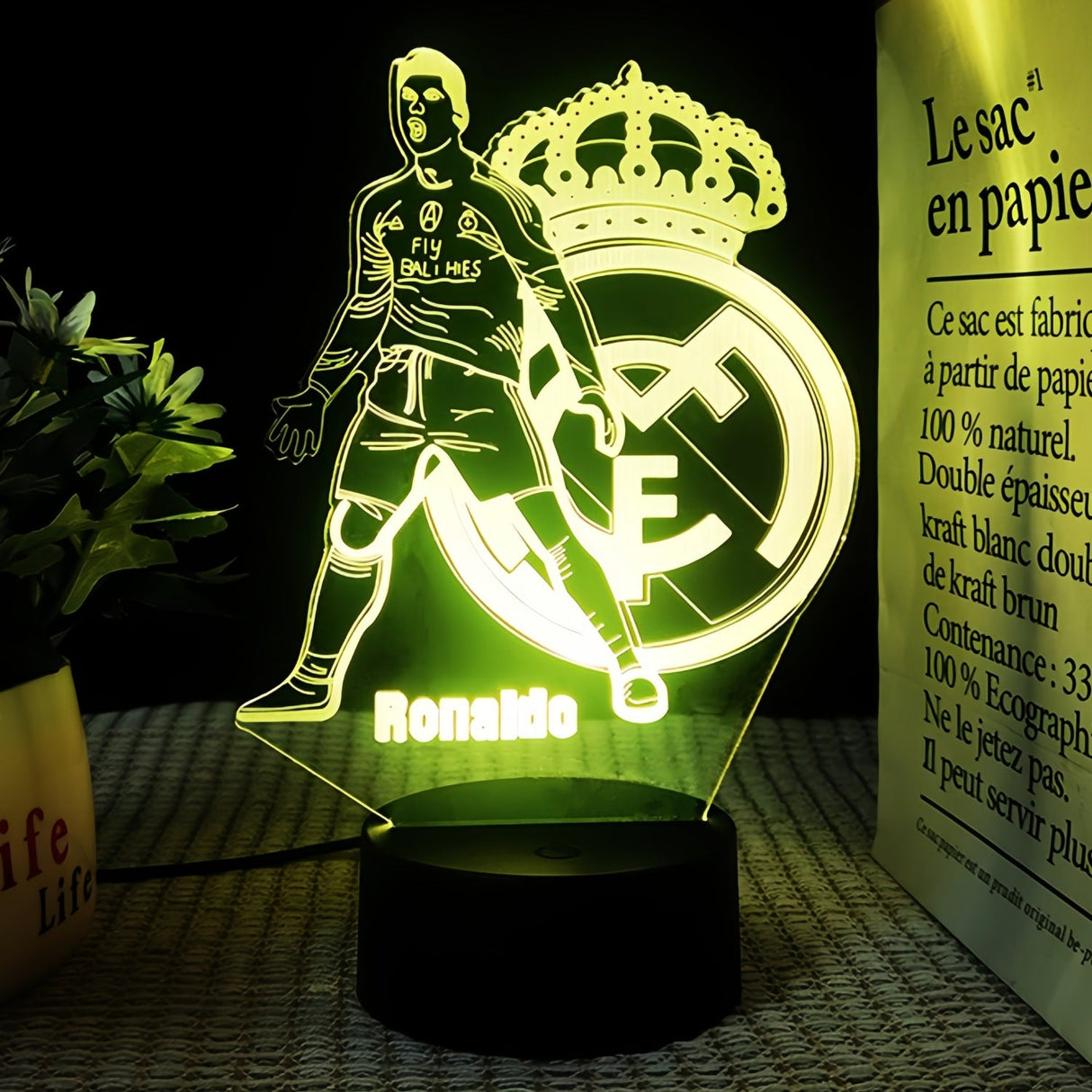 Cristiano Ronaldo 3D Illusion LED-Lampa - Nattlampa Footballdinho