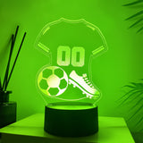 Fotboll 3D Illusion LED-Lampa - Nattlampa - 16 Färger Footballdinho