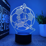 Fotboll 3D Illusion LED-Lampa - Nattlampa - med Fjärrkontroll Footballdinho