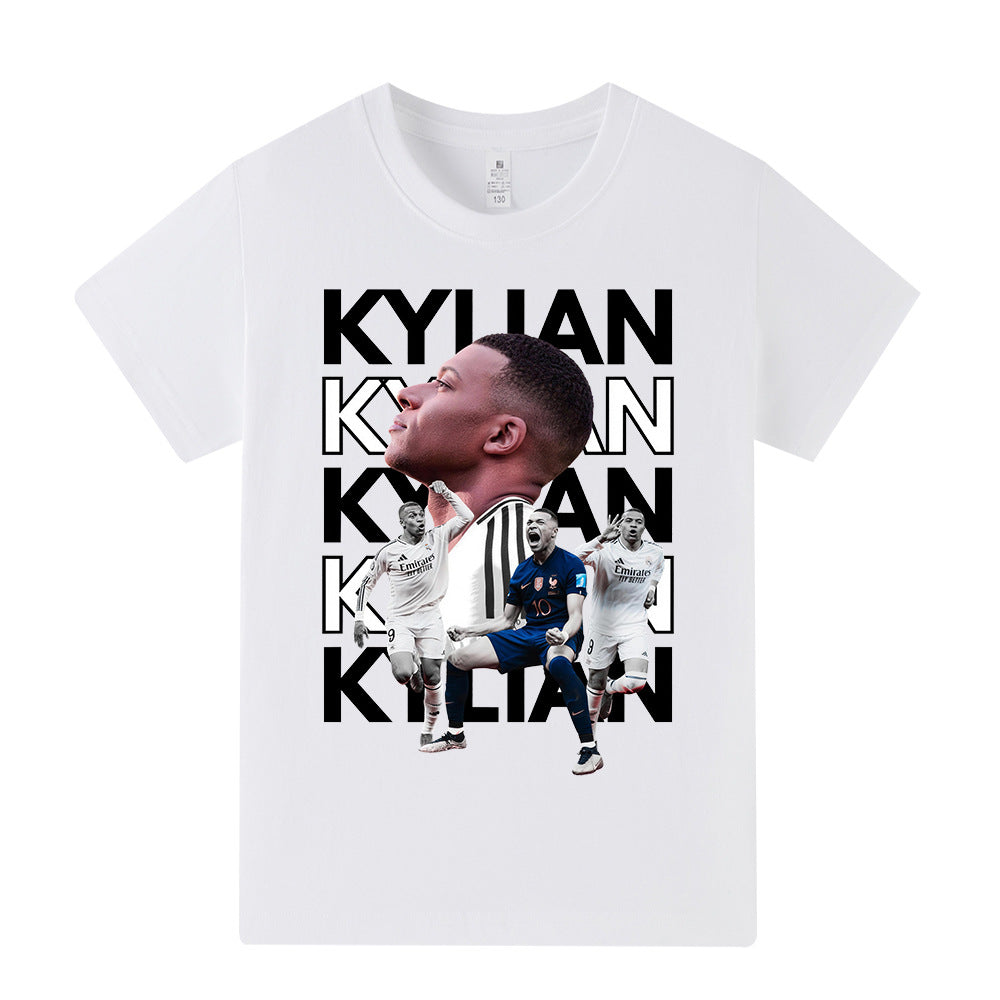 Kylian Mbappé Fotbolls T-shirt för Barn - Mbappe Footballdinho