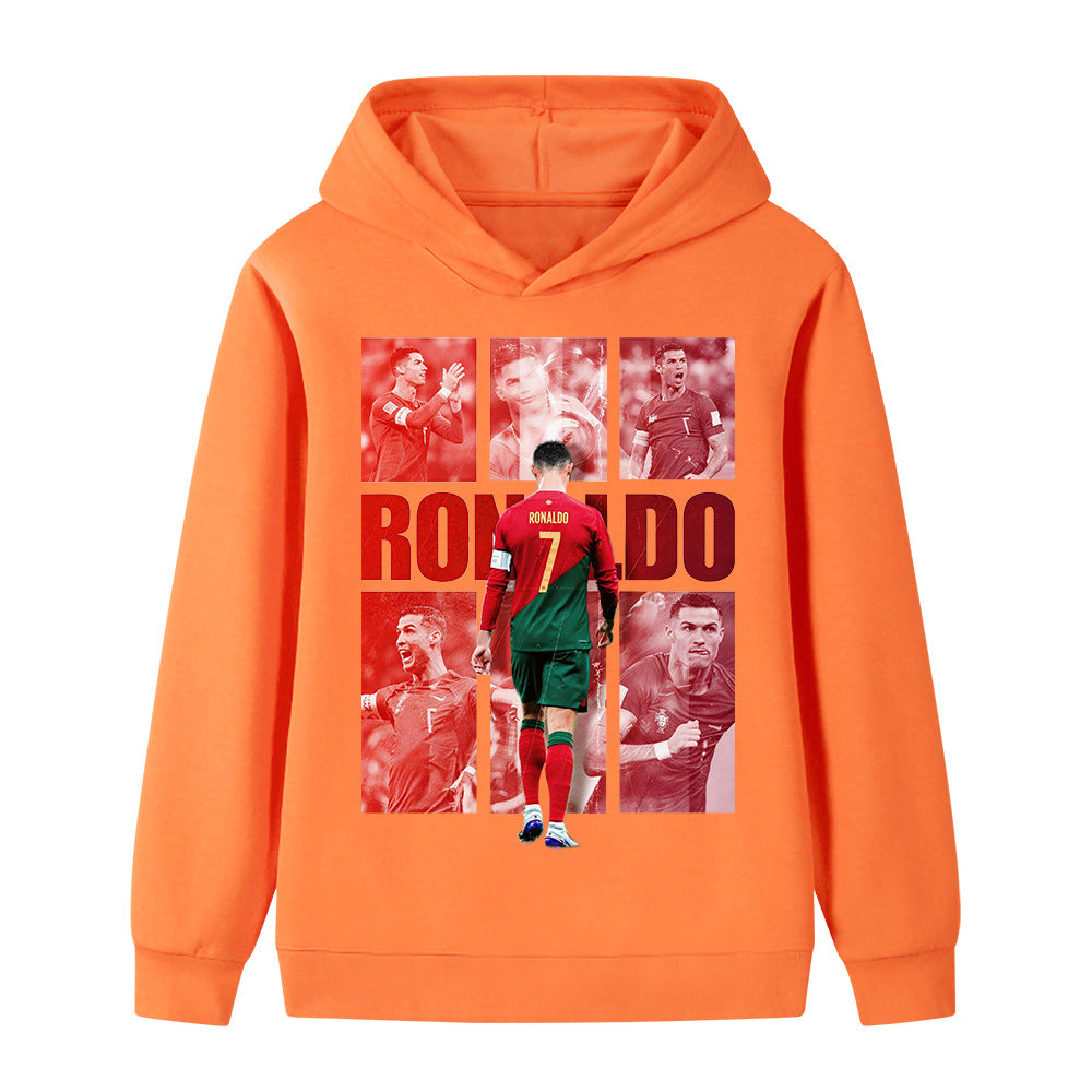 Ronaldo Fotbolls Hoodie för Barn - Portugal - Style Footballdinho