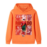 Ronaldo Fotbolls Hoodie för Barn - Portugal - Style Footballdinho