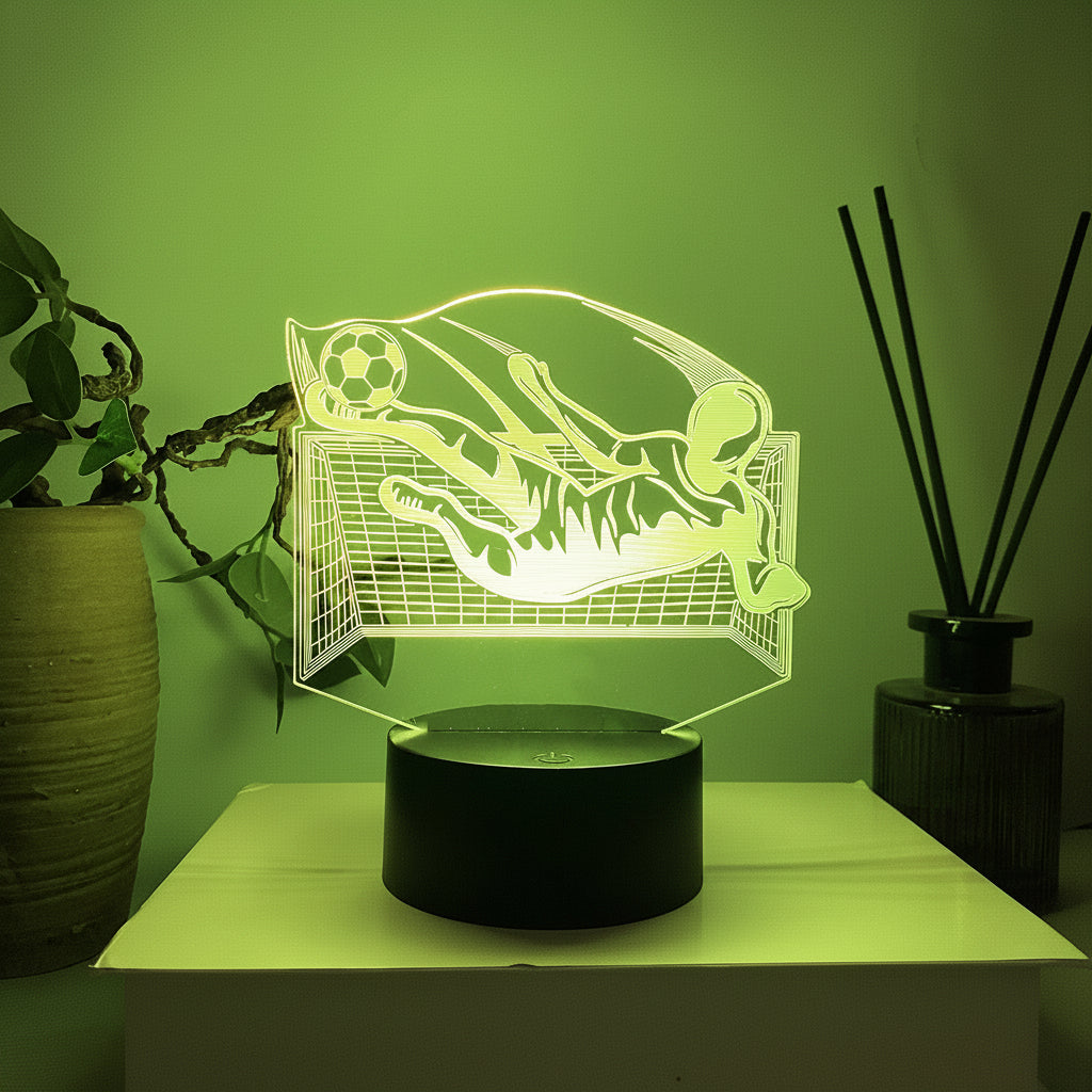 Fotboll 3D Illusion LED-Lampa - Nattlampa - med Fjärrkontroll Footballdinho