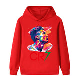 Cristiano Ronaldo Fotbolls Hoodie för Barn - Mjuk Footballdinho