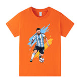 Lionel Messi Fotbolls T-shirt för Barn - Argetina Footballdinho