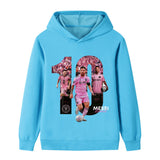 Lionel Messi Fotbolls Hoodie för Barn - Miami Footballdinho
