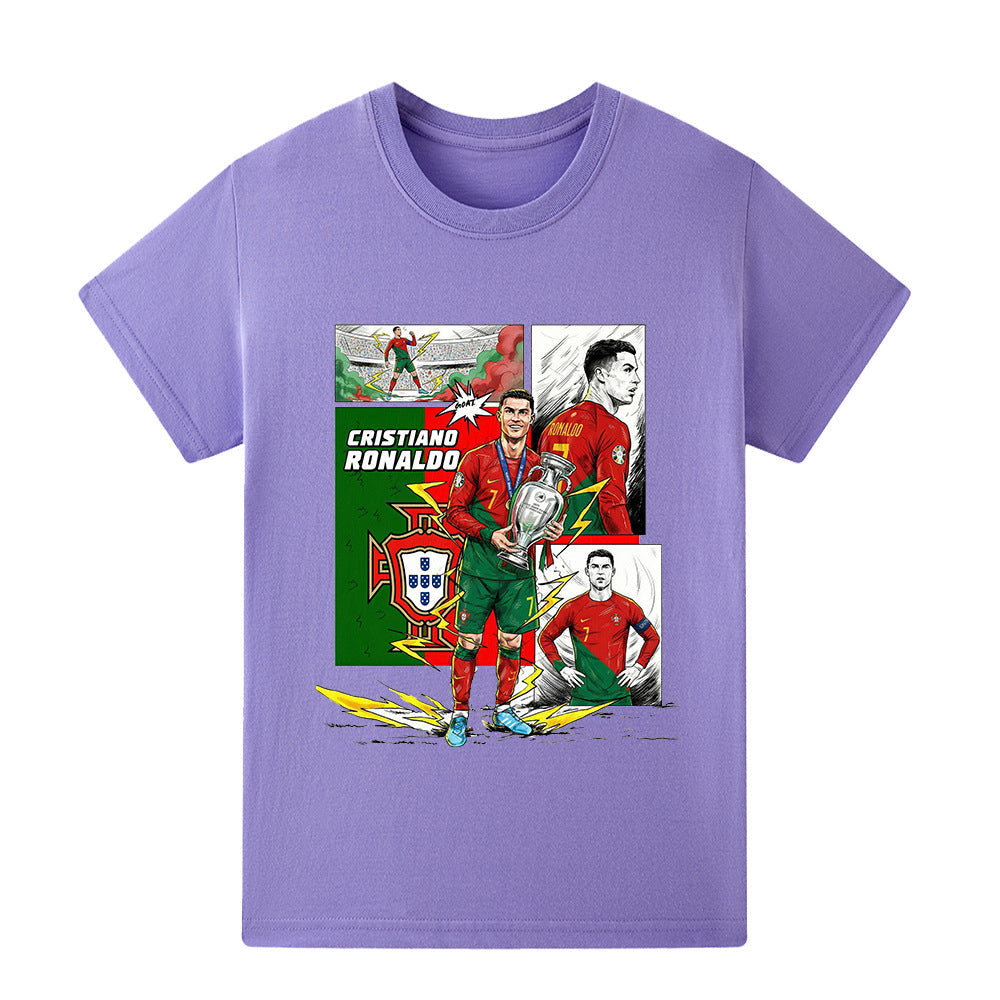 Cristiano Ronaldo Fotbolls T-shirt för Barn - Portugal - Style Footballdinho