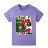 Cristiano Ronaldo Fotbolls T-shirt för Barn - Portugal - Style Footballdinho