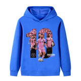 Lionel Messi Fotbolls Hoodie för Barn - Miami Footballdinho