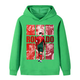 Ronaldo Fotbolls Hoodie för Barn - Portugal - Style Footballdinho