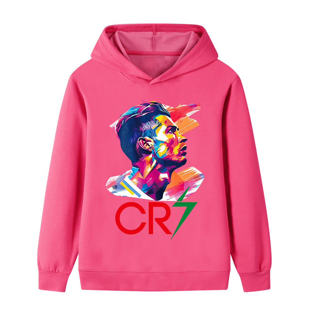 Cristiano Ronaldo Fotbolls Hoodie för Barn - Mjuk Footballdinho