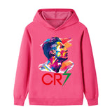 Cristiano Ronaldo Fotbolls Hoodie för Barn - Mjuk Footballdinho