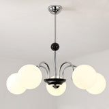 Modern Chrome Kandelaber | Nordisk Glas Taklampa | Nutida Pendellampa | 220V–240V | Brick by Brick Carvallo