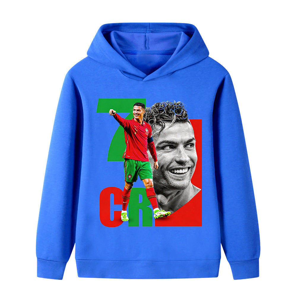 Cristiano Ronaldo Fotbolls Hoodie för Barn - Portugal Footballdinho