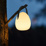 Carvallo Modern LED Utomhuslampa | 16 Färger & Fjärrkontroll | Uppladdningsbar & Vädertålig | Ø16 cm × H20 cm Carvallo