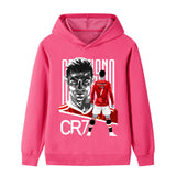 Cristiano Ronaldo Fotbolls Hoodie för Barn - Manchester United - Style Footballdinho